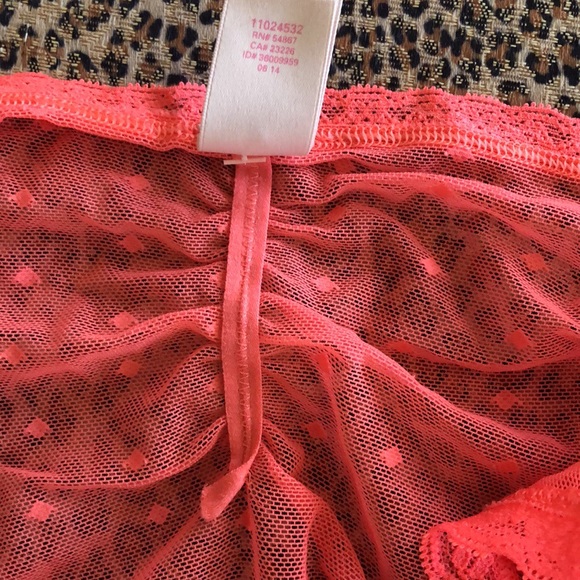 Victoria Secrets neon pink cheeky petite XS sheer panty - Picture 9 of 12
